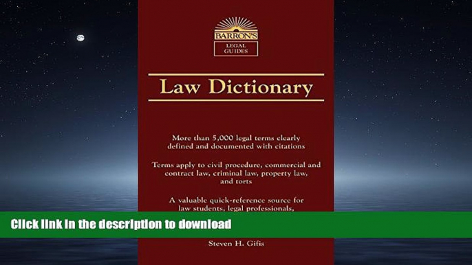 EBOOK ONLINE Barron s Law Dictionary (Barron s Legal Guides) READ NOW PDF ONLINE