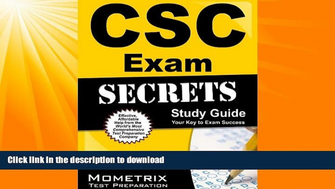 EBOOK ONLINE  CSC Exam Secrets Study Guide: CSC Test Review for the Cardiac Surgery Certification