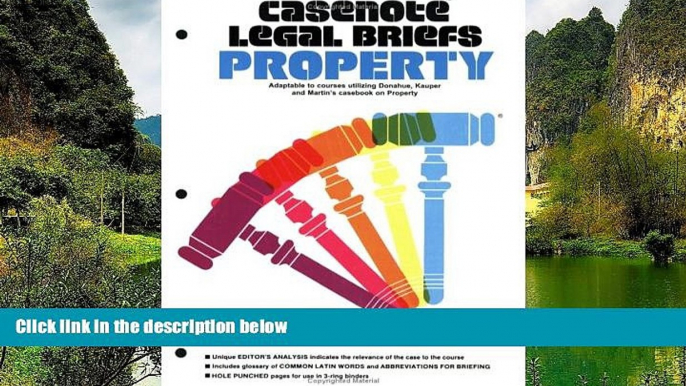 READ NOW  Casenote Legal Briefs: Property  READ PDF Online Ebooks