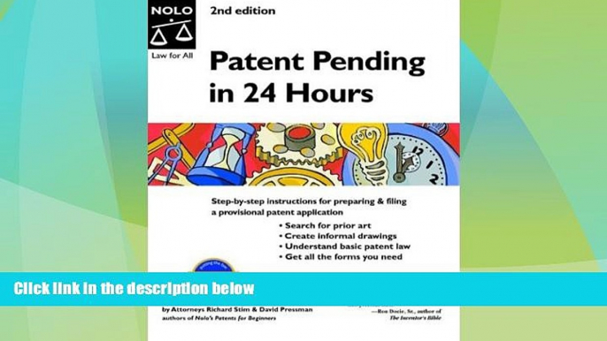 read here  Patent Pending in 24 Hours "With CD"