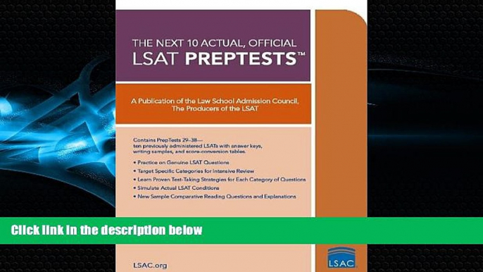 FULL ONLINE  The Next 10 Actual, Official LSAT PrepTests (Lsat Series)