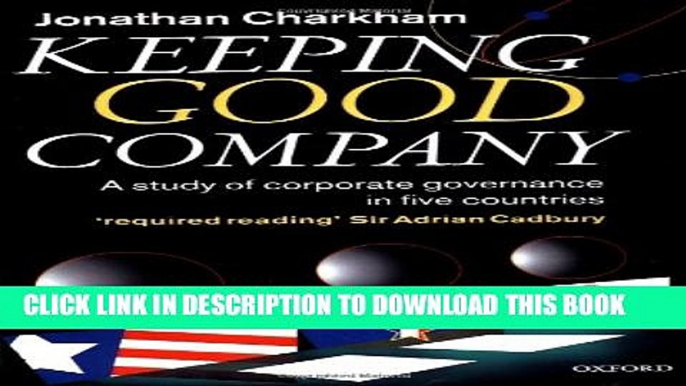 [PDF] Keeping Good Company: A Study of Corporate Governance in Five Countries Popular Colection