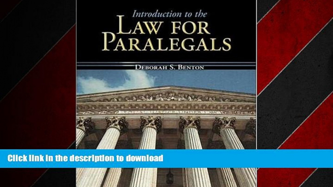 DOWNLOAD Introduction to the Law for Paralegals (McGraw-Hill Business Careers Paralegal Titles)