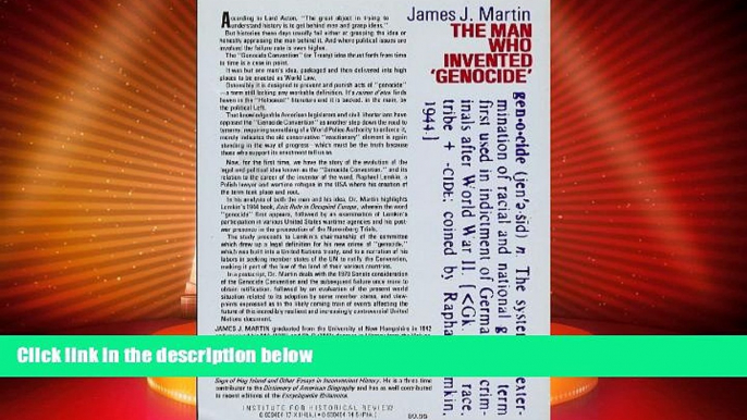 Must Have PDF  The Man Who Invented Genocide: The Public Career and Consequences of Raphael