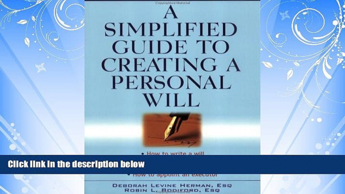 Books to Read  A Simplified Guide to Creating a Personal Will  Best Seller Books Most Wanted