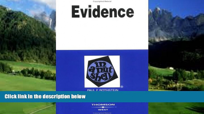 Books to Read  Evidence in a Nutshell (Nutshell Series)  Full Ebooks Most Wanted