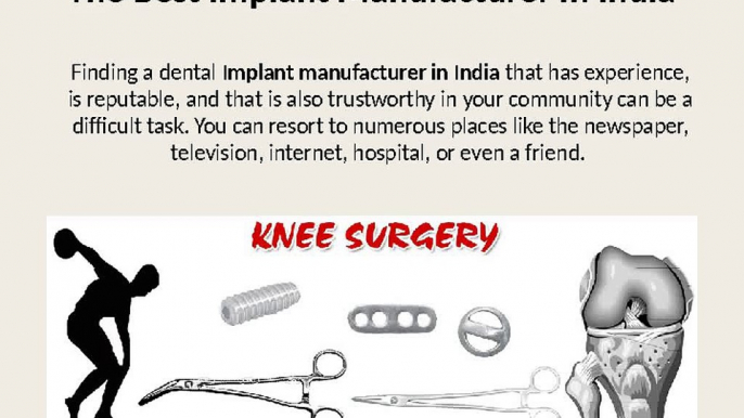 The Best Implant Manufacturer In India