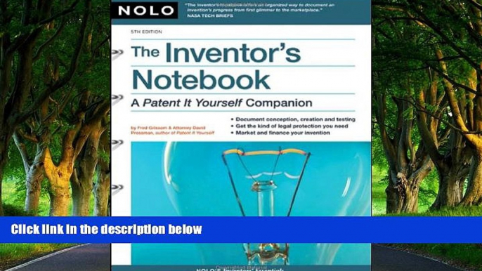 READ NOW  Inventor s Notebook: A Patent It Yourself Companion  Premium Ebooks Online Ebooks