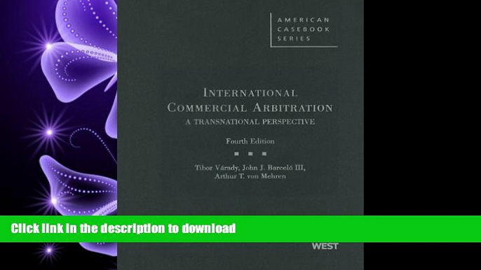 FAVORIT BOOK International Commercial Arbitration: A Transnational Perspective (American