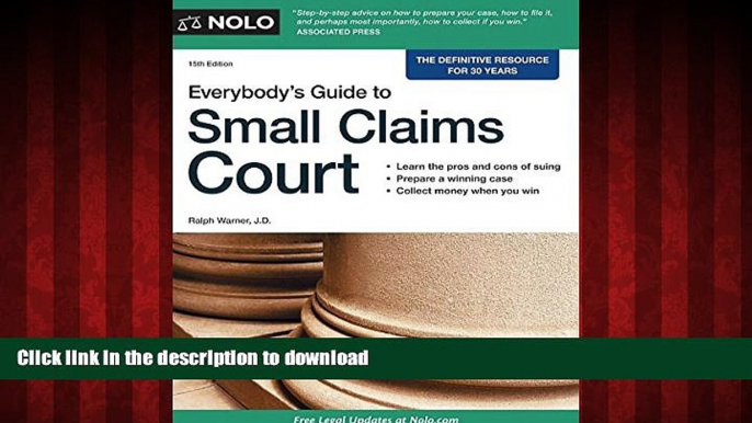 EBOOK ONLINE Everybody s Guide to Small Claims Court (Everybody s Guide to Small Claims Court.