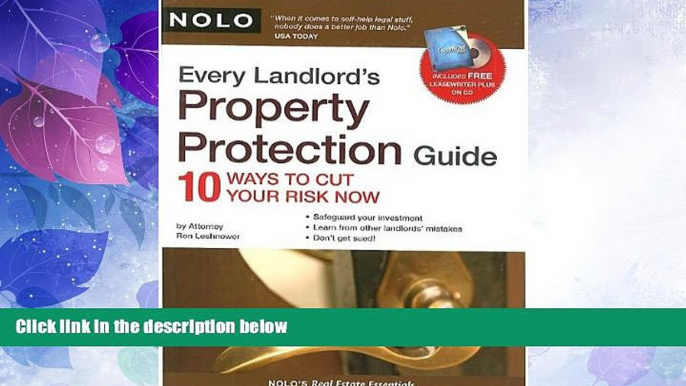 Must Have PDF  Every Landlord s Property Protection Guide: 10 Ways to Cut Your Risk Now (book w/