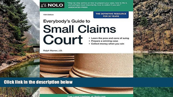 Deals in Books  Everybody s Guide to Small Claims Court (Everybody s Guide to Small Claims Court.