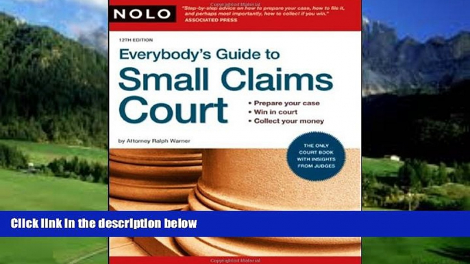 Books to Read  Everybody s Guide to Small Claims Court  Best Seller Books Most Wanted