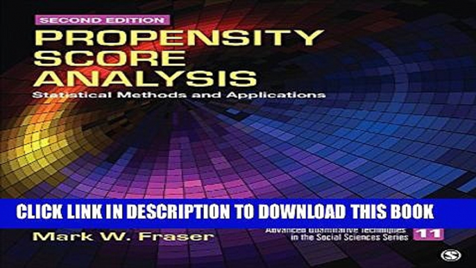 [PDF] Propensity Score Analysis: Statistical Methods and Applications (Advanced Quantitative