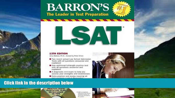 Books to Read  Barron s LSAT with CD-ROM.: Law School Admission Test (Barron s LSAT (W/CD))  Full