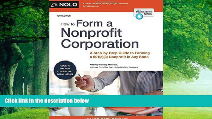 Big Deals  How to Form a Nonprofit Corporation (National Edition): A Step-by-Step Guide to Forming