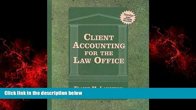 FREE PDF  Client Accounting for Law Firm (Book with Diskette (Lq-Paralegal)  DOWNLOAD ONLINE