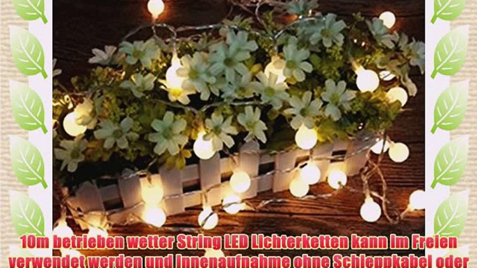 Halloween-Lichter 10M-80 LED 3 Modi Batteriebetriebene Globe-Schnur-Licht fÃ¼r Zuhause-Party-Geburtstags-Gartenfest