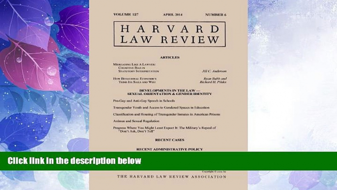 Must Have PDF  Harvard Law Review: Volume 127, Number 6 - April 2014  Best Seller Books Most Wanted