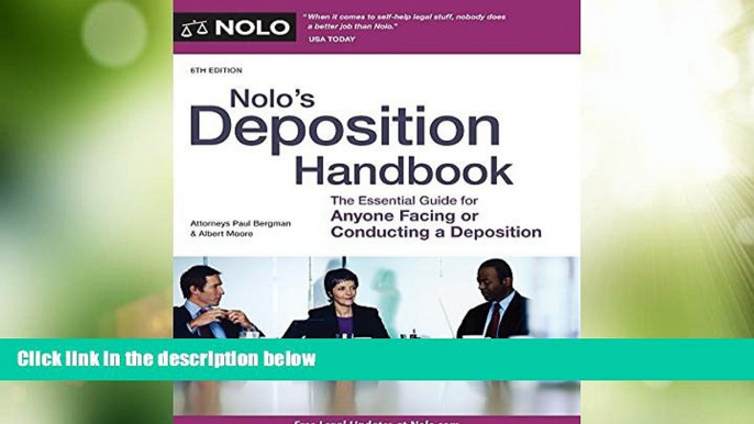 Big Deals  Nolo s Deposition Handbook  Best Seller Books Most Wanted