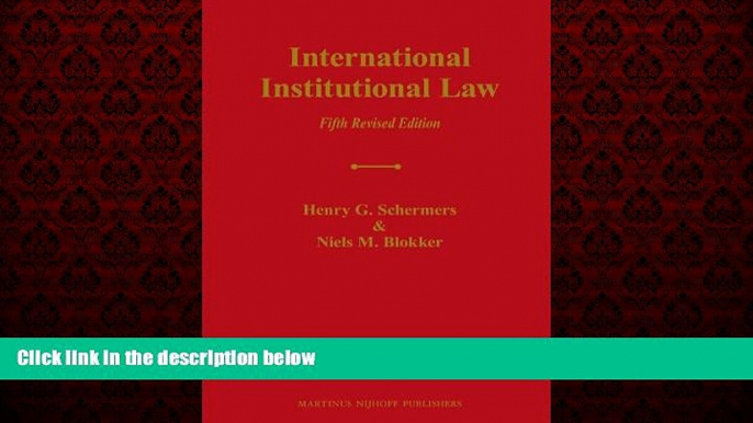 READ book  International Institutional Law  FREE BOOOK ONLINE