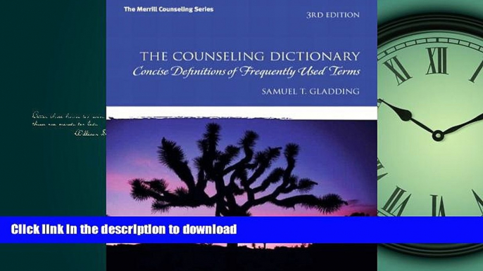 FAVORIT BOOK The Counseling Dictionary: Concise Definitions of Frequently Used Terms (3rd Edition)