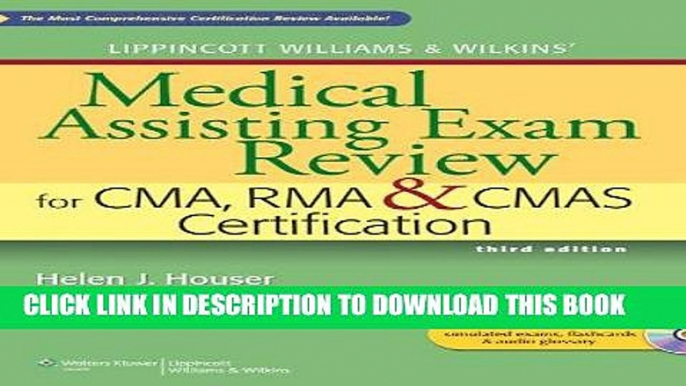 Read Now Lippincott Williams   Wilkins  Medical Assisting Exam Review for CMA, RMA   CMAS