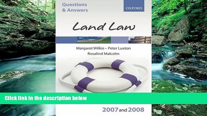 Big Deals  Q and A: Land Law 2007-2008 (Blackstone s Law Questions and Answers)  Full Read Best