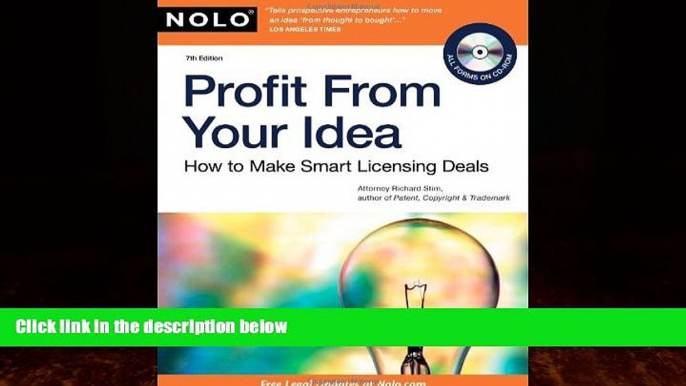 Big Deals  Profit From Your Idea: How to Make Smart Licensing Deals  Full Ebooks Best Seller