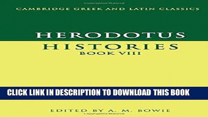 [Free Read] Herodotus: Histories Book VIII Free Online