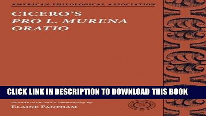 [Free Read] Cicero s Pro L. Murena Oratio Free Online