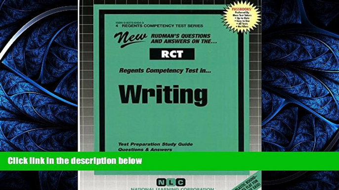 For you WRITING (Regents Competency Test Series) (Passbooks) (REGENTS COMPETENCY TEST SERIES (RCT))