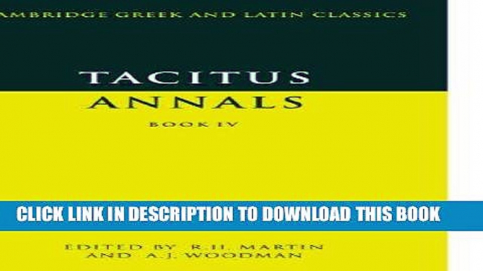 [Free Read] Tacitus: Annals Book IV Full Online