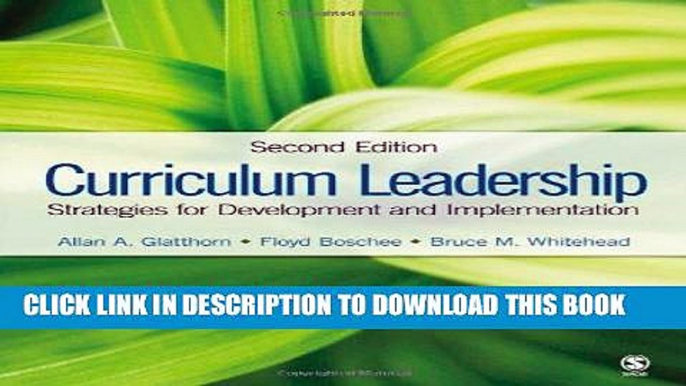 [Free Read] Curriculum Leadership: Strategies for Development and Implementation Free Online