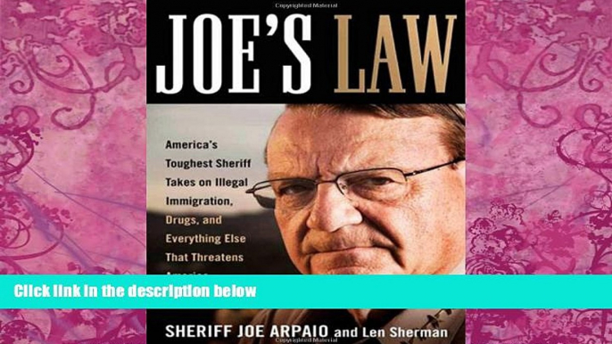 Big Deals  Joe s Law: America s Toughest Sheriff Takes on Illegal Immigration, Drugs and