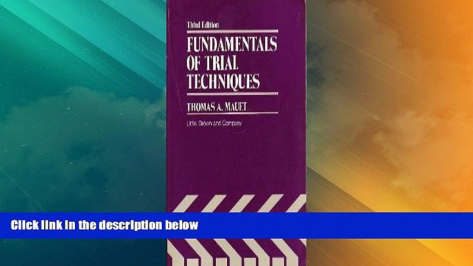 Big Deals  Fundamentals of Trial Techniques  Best Seller Books Most Wanted