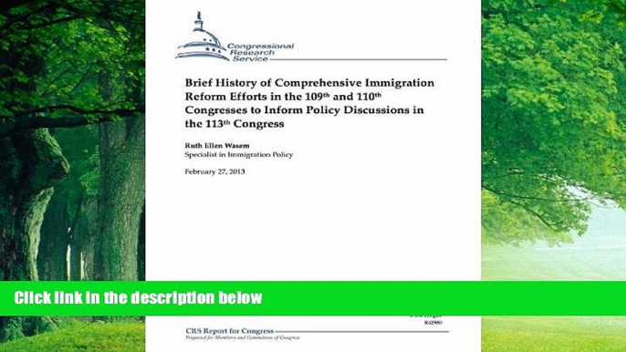 Big Deals  Brief History of Comprehensive Immigration Reform Efforts in the 109th and 110th