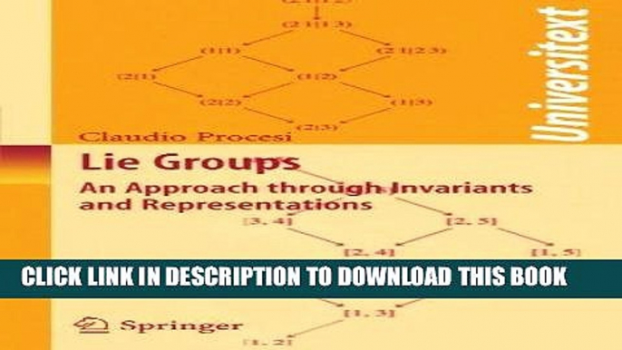 [PDF] Lie Groups: An Approach through Invariants and Representations (Universitext) Popular Online