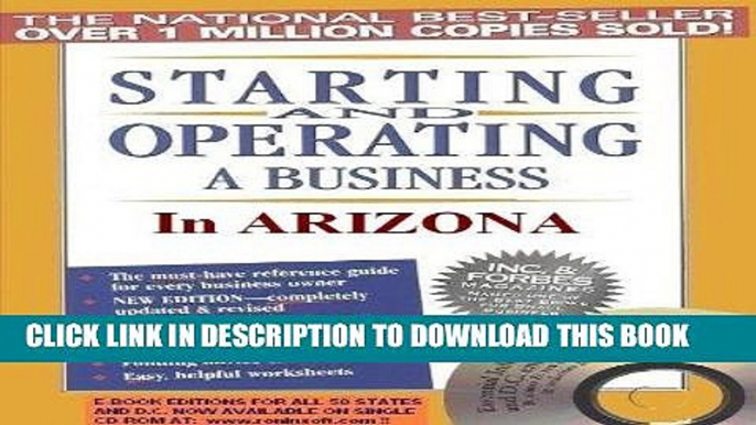 Read Now Starting and Operating a Business in Arizona (Starting and Operating a Business in the