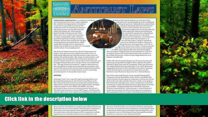 Big Deals  Antitrust Laws (Speedy Study Guide)  Best Seller Books Most Wanted