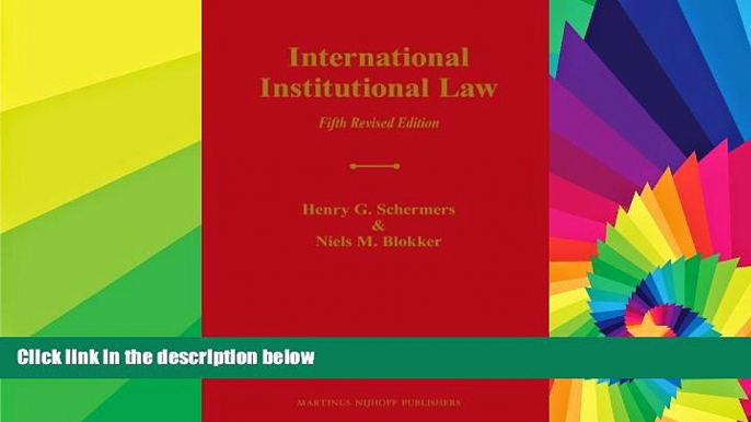 Must Have  International Institutional Law  READ Ebook Full Ebook