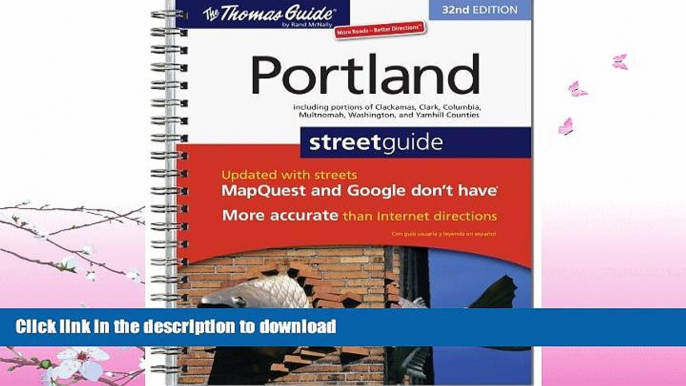 FAVORITE BOOK  The Thomas Guide Portland Street Guide (Thomas Guide Portland Oregon) FULL ONLINE