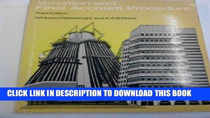 [Free Read] Variation and Final Account Procedure Free Download