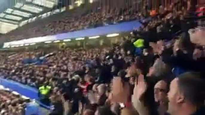 Manchester United fans were in fine spirits despite losing 4-0 to Chelsea