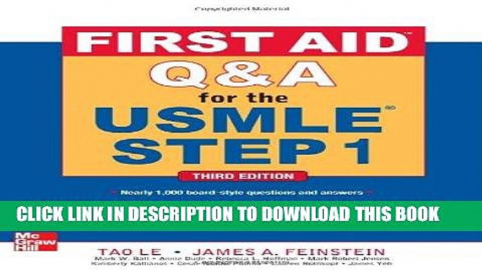 [New] Ebook First Aid Q A for the USMLE Step 1, Third Edition Free Online