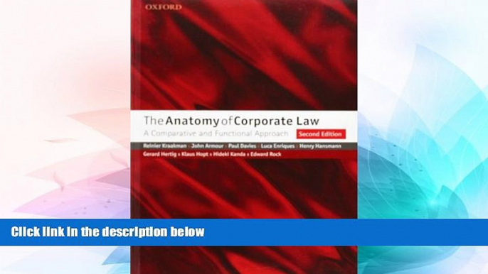 READ FULL  The Anatomy of Corporate Law: A Comparative and Functional Approach  Premium PDF Online