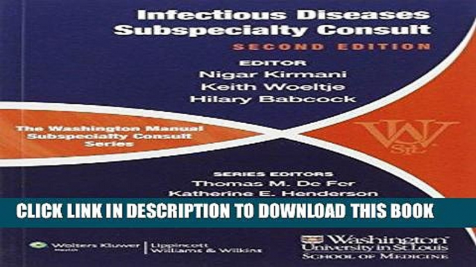 [DOWNLOAD] PDF The Washington Manual of Infectious Disease Subspecialty Consult (The Washington