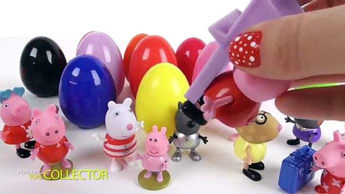 Hide and Seek Peppa Pig Toys! All different Peppa Pig Toys in Surprise Eggs