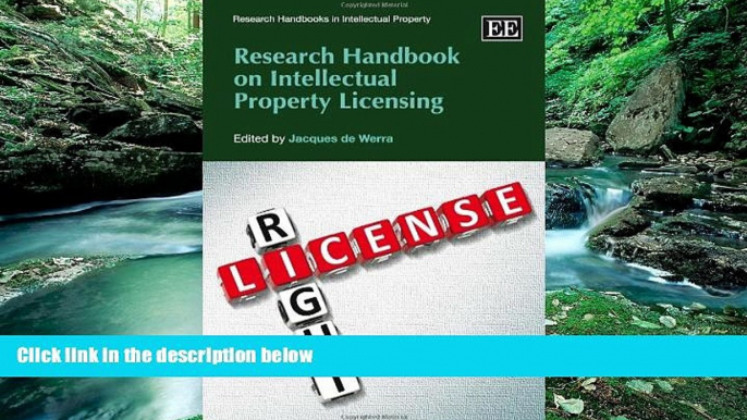 Books to Read  Research Handbook on Intellectual Property Licensing (Research Handbooks in