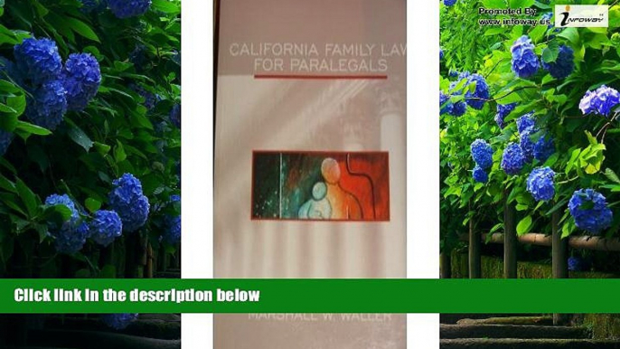 Books to Read  California Family Law for Paralegals  Best Seller Books Best Seller